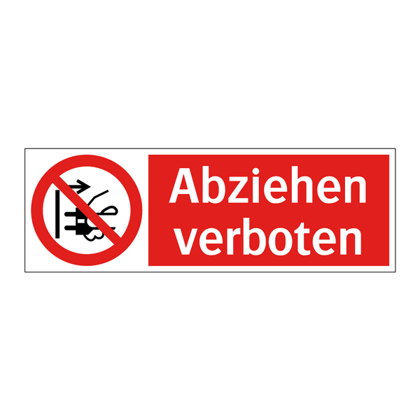 Abziehen verboten