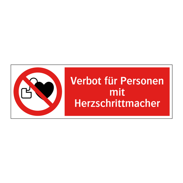 Verbot für Personen mit Herzschrittmacher