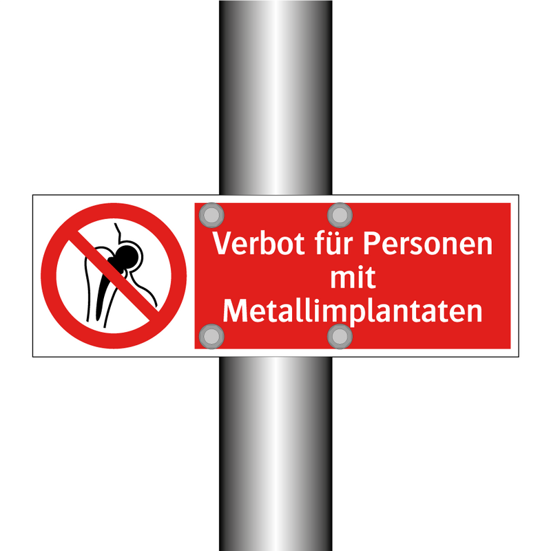 Verbot für Personen mit Metallimplantaten