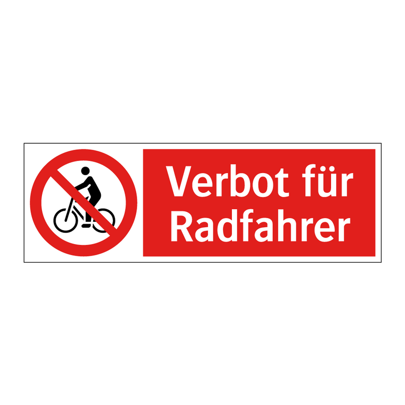 Verbot für Radfahrer