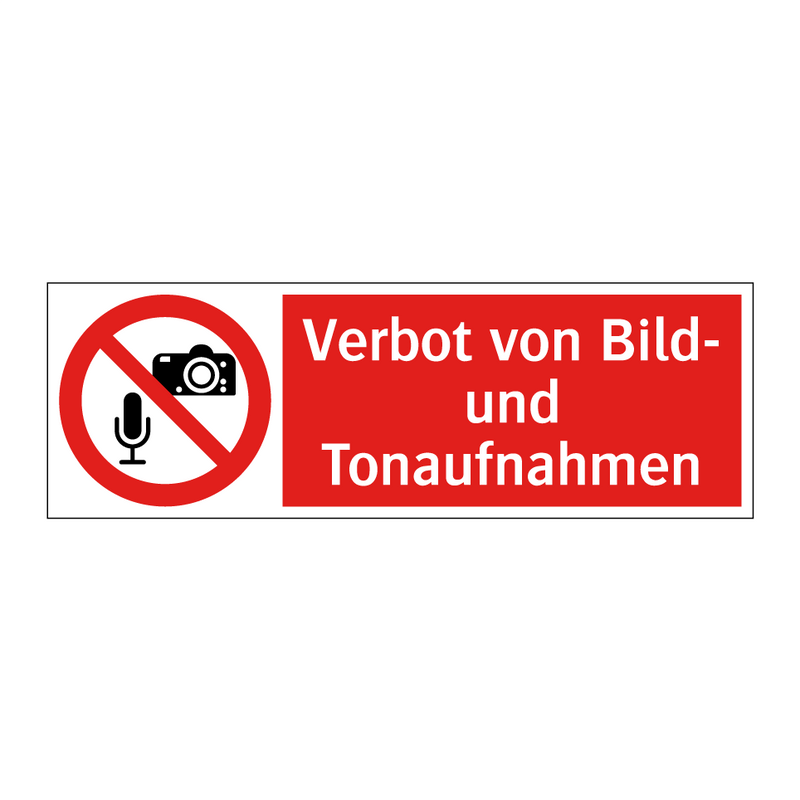 Verbot von Bild- und Tonaufnahmen