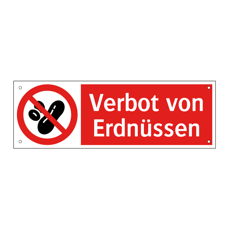 Verbot von Erdnüssen