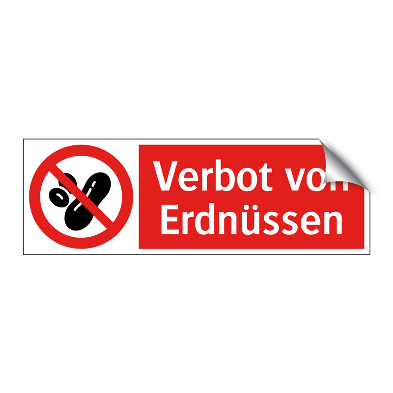 Verbot von Erdnüssen