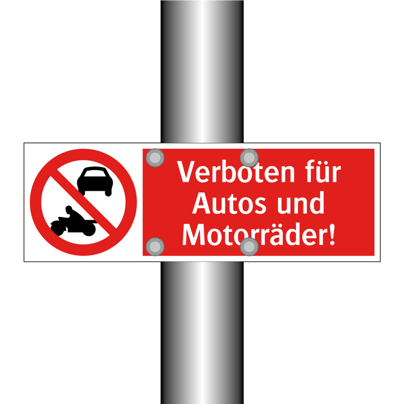 Verboten für Autos und Motorräder!