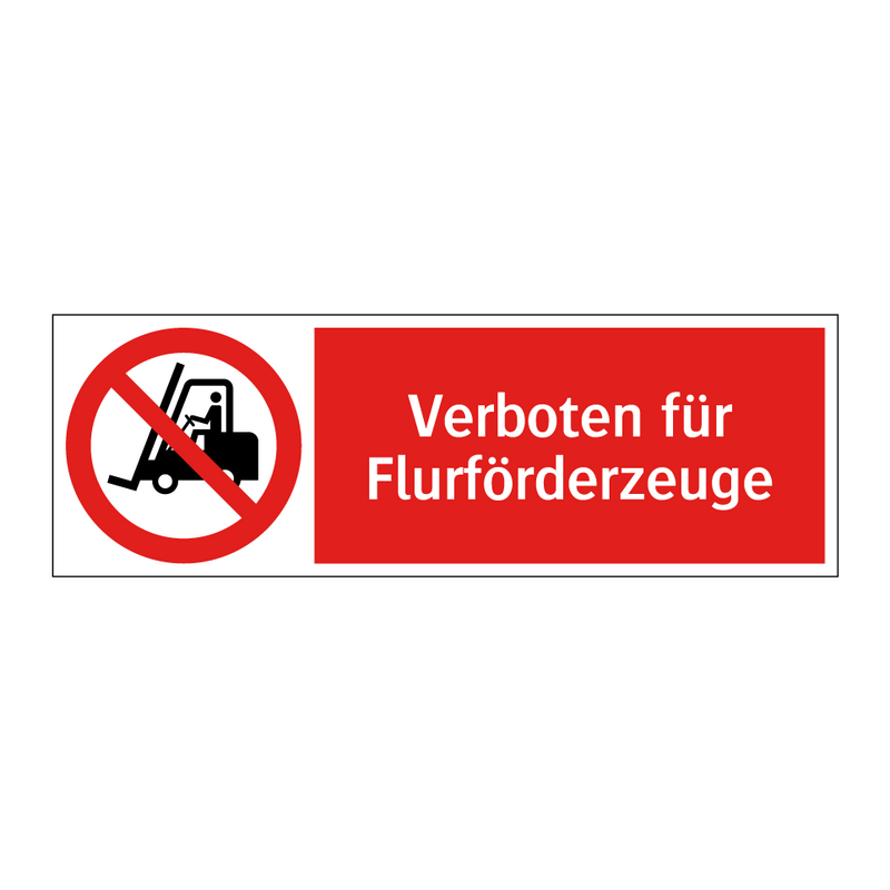 Verboten für Flurförderzeuge