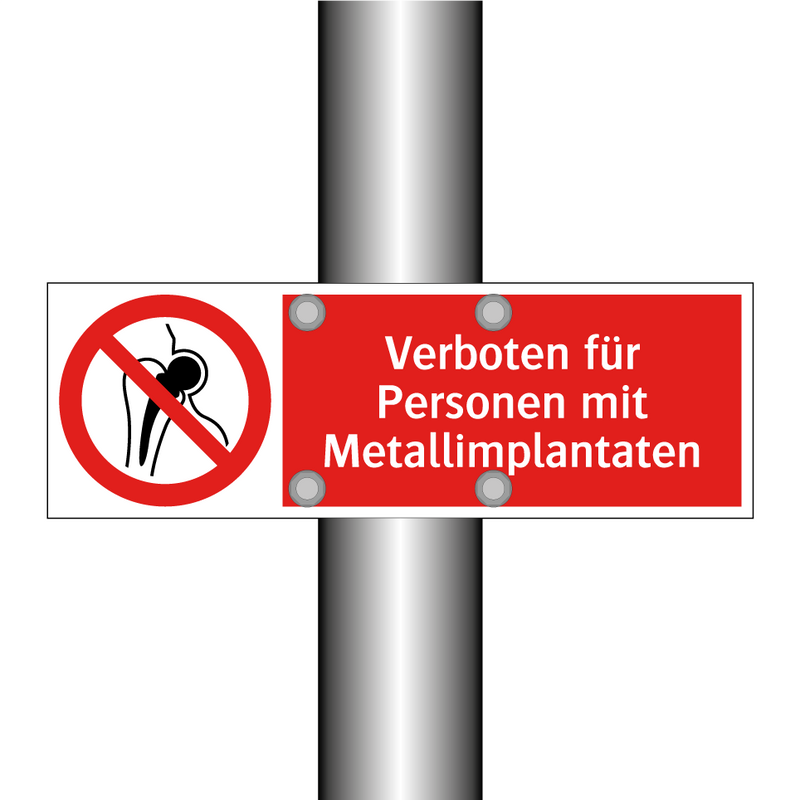 Verboten für Personen mit Metallimplantaten