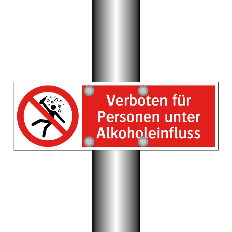 Verboten für Personen unter Alkoholeinfluss