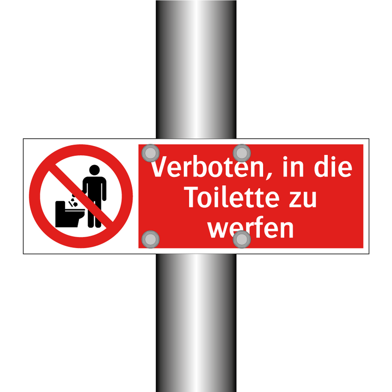 Verboten, in die Toilette zu werfen