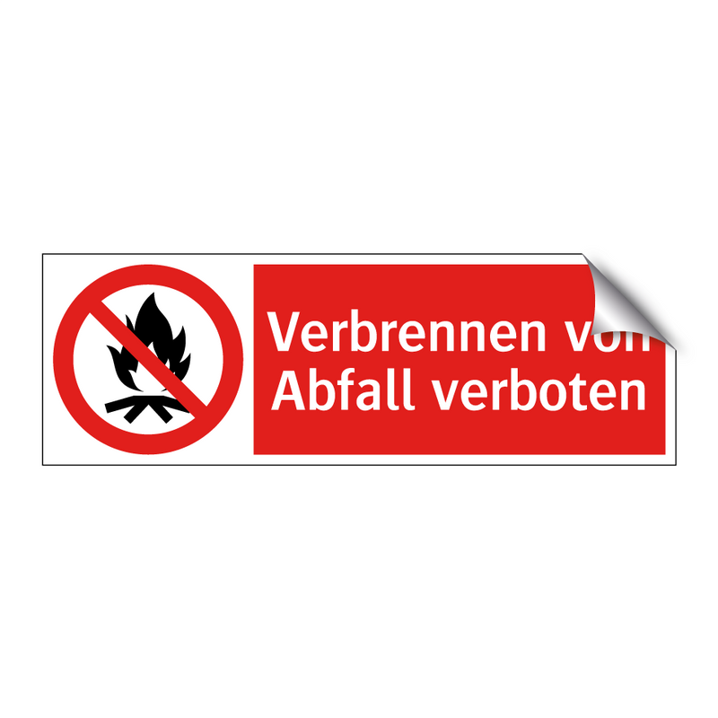 Verbrennen von Abfall verboten