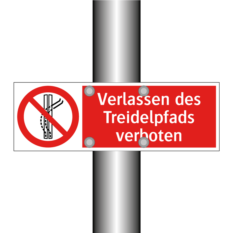 Verlassen des Treidelpfads verboten