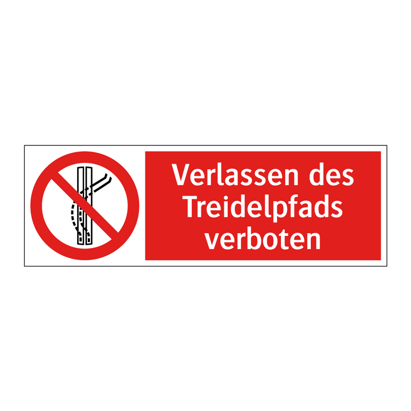 Verlassen des Treidelpfads verboten