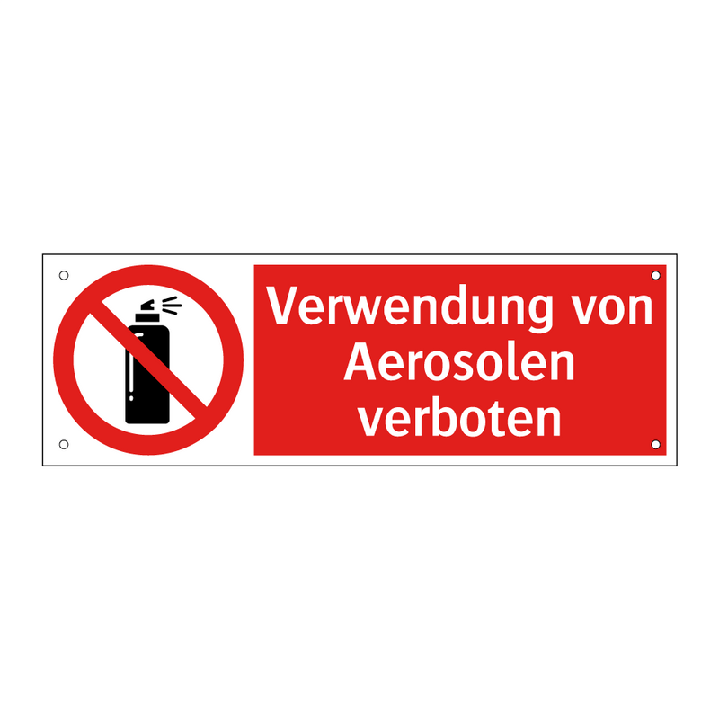 Verwendung von Aerosolen verboten