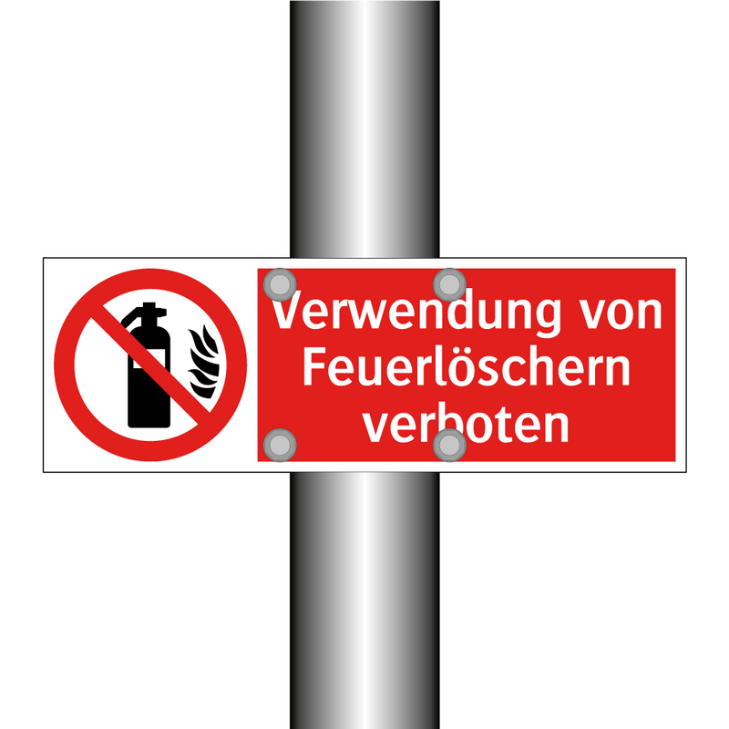 Verwendung von Feuerlöschern verboten