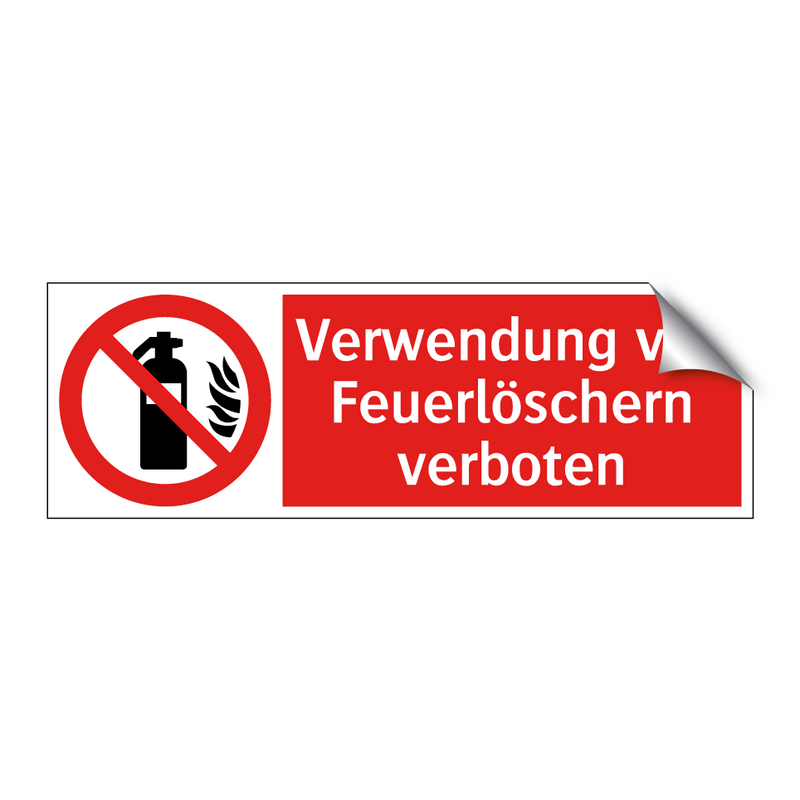 Verwendung von Feuerlöschern verboten