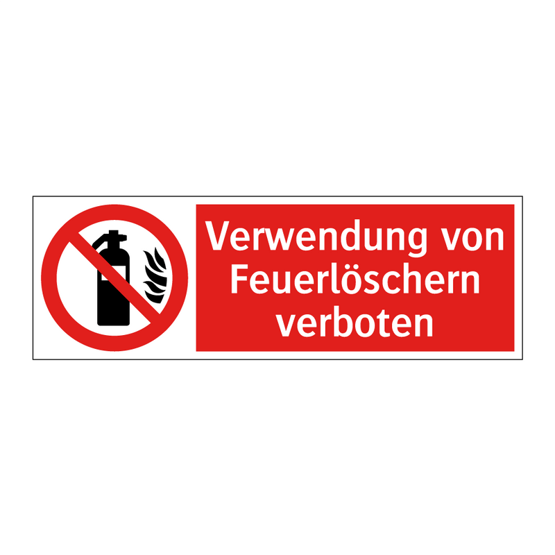 Verwendung von Feuerlöschern verboten