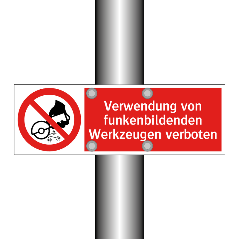 Verwendung von funkenbildenden Werkzeugen verboten