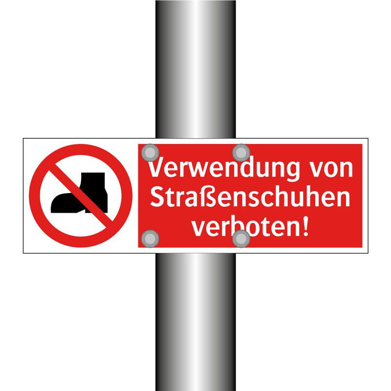 Verwendung von Straßenschuhen verboten!