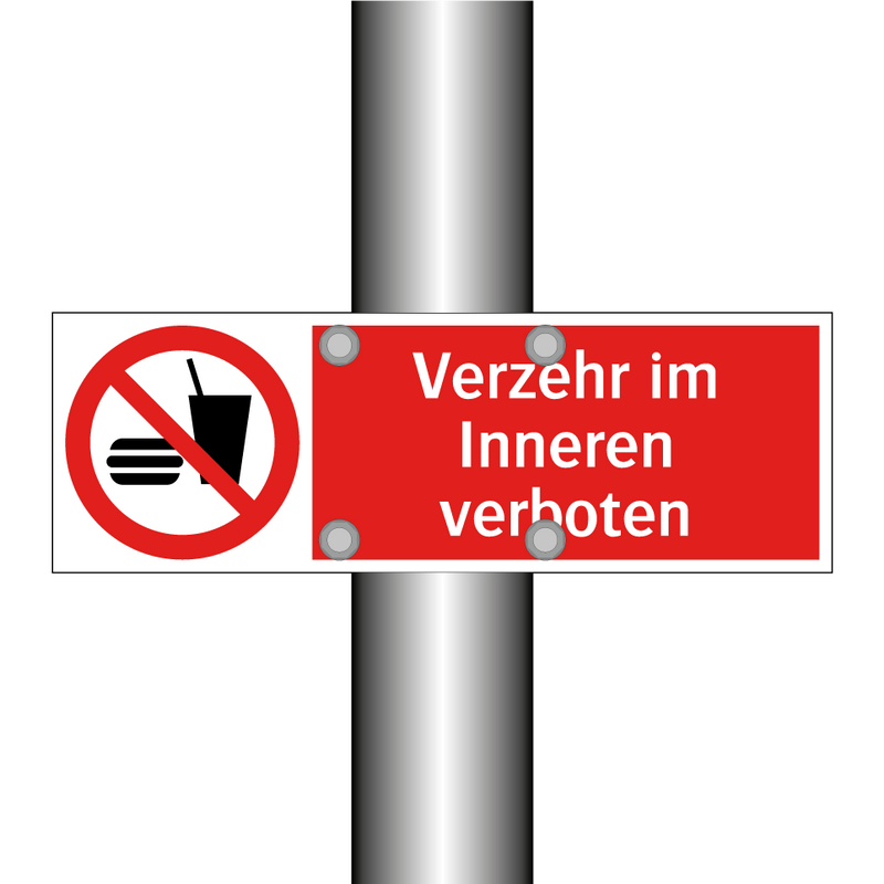 Verzehr im Inneren verboten