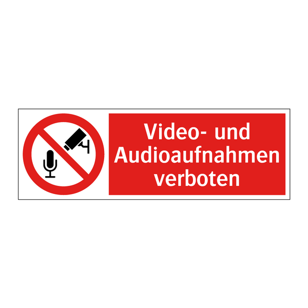 Video- und Audioaufnahmen verboten