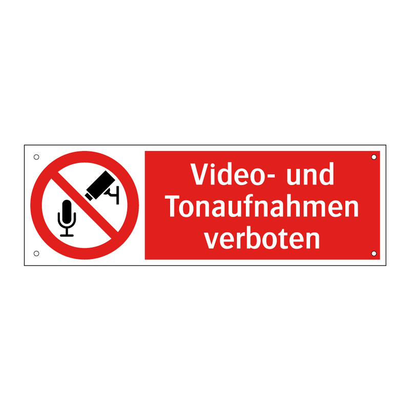 Video- und Tonaufnahmen verboten