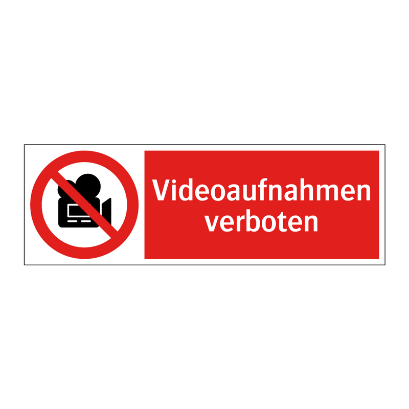 Videoaufnahmen verboten