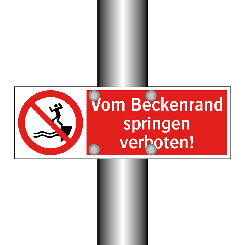 Vom Beckenrand springen verboten!