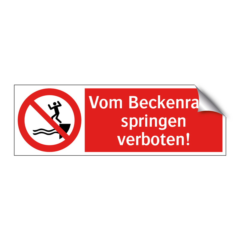 Vom Beckenrand springen verboten!