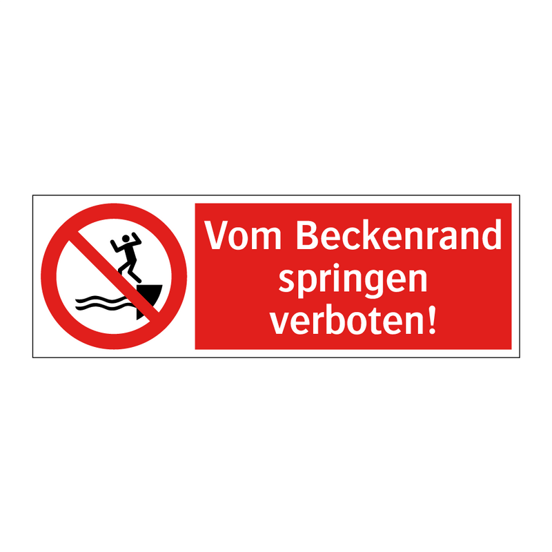 Vom Beckenrand springen verboten!