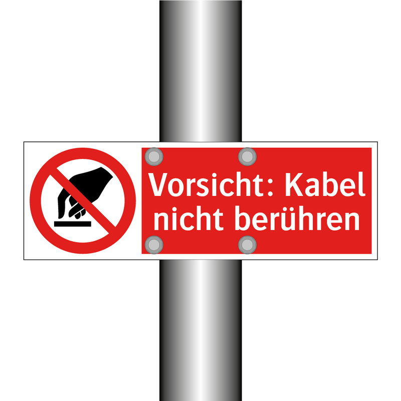 Vorsicht: Kabel nicht berühren