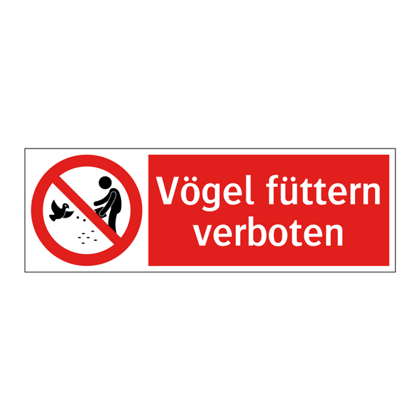 Vögel füttern verboten