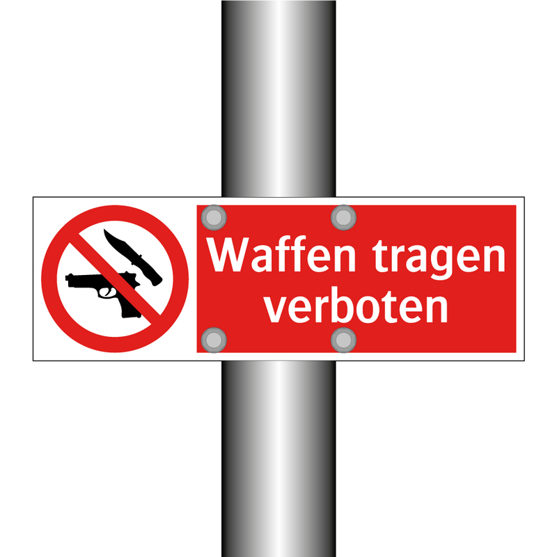 Waffen tragen verboten