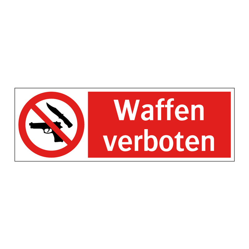 Waffen verboten