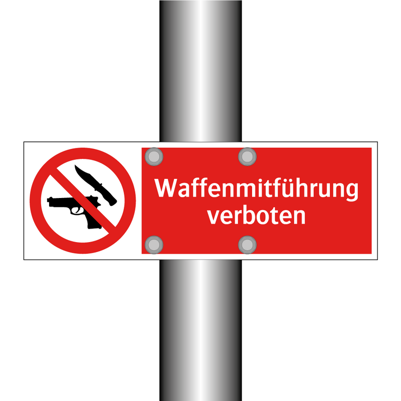 Waffenmitführung verboten