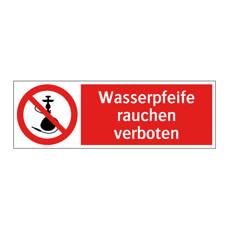 Wasserpfeife rauchen verboten