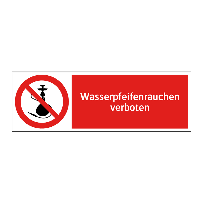 Wasserpfeifenrauchen verboten