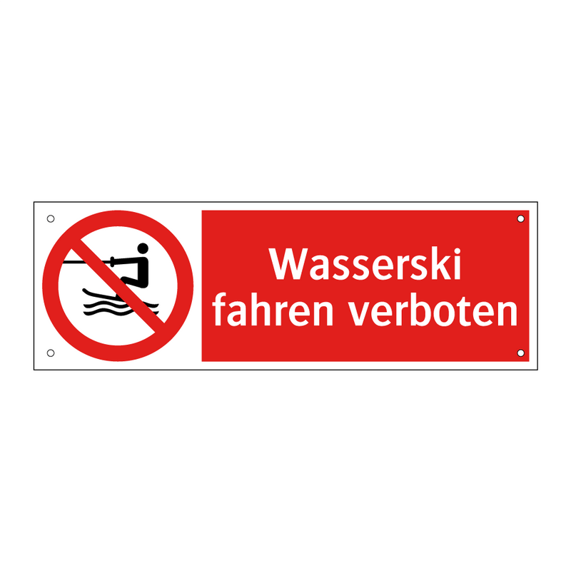 Wasserski fahren verboten