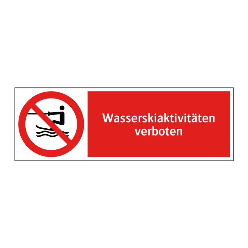 Wasserskiaktivitäten verboten