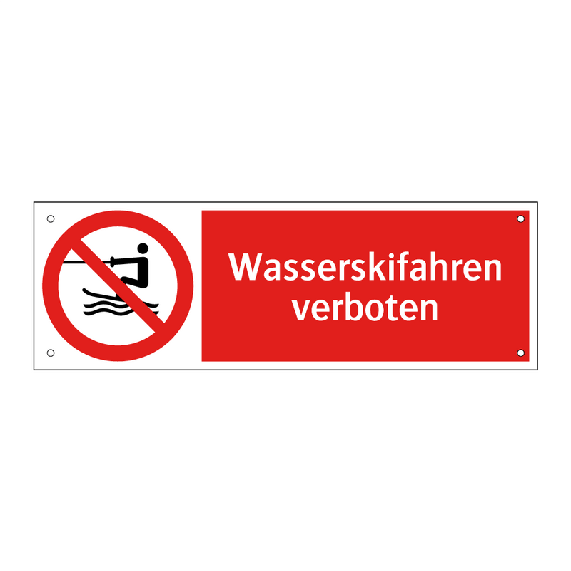 Wasserskifahren verboten