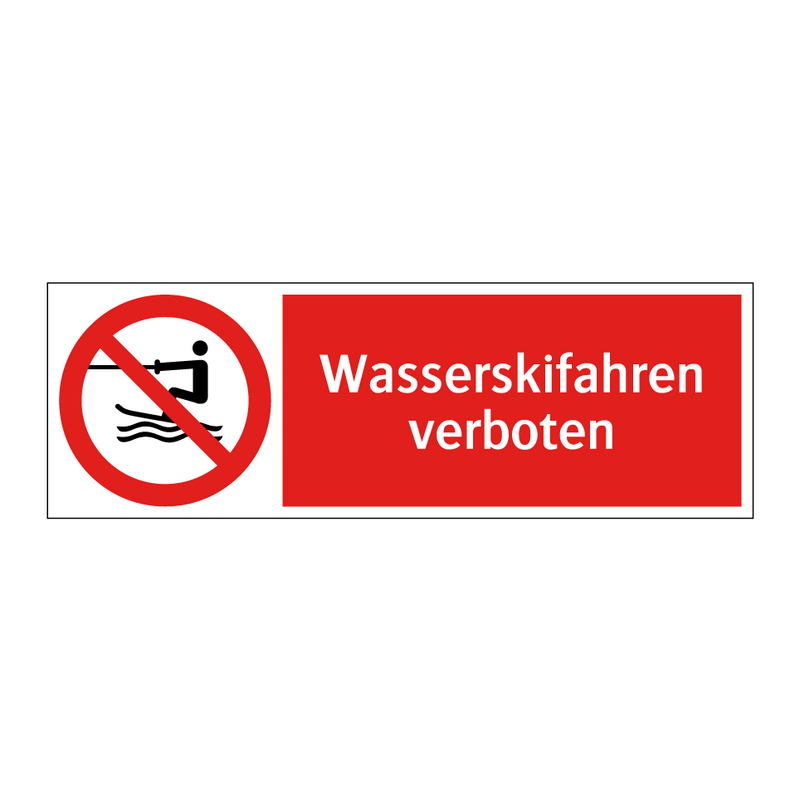 Wasserskifahren verboten