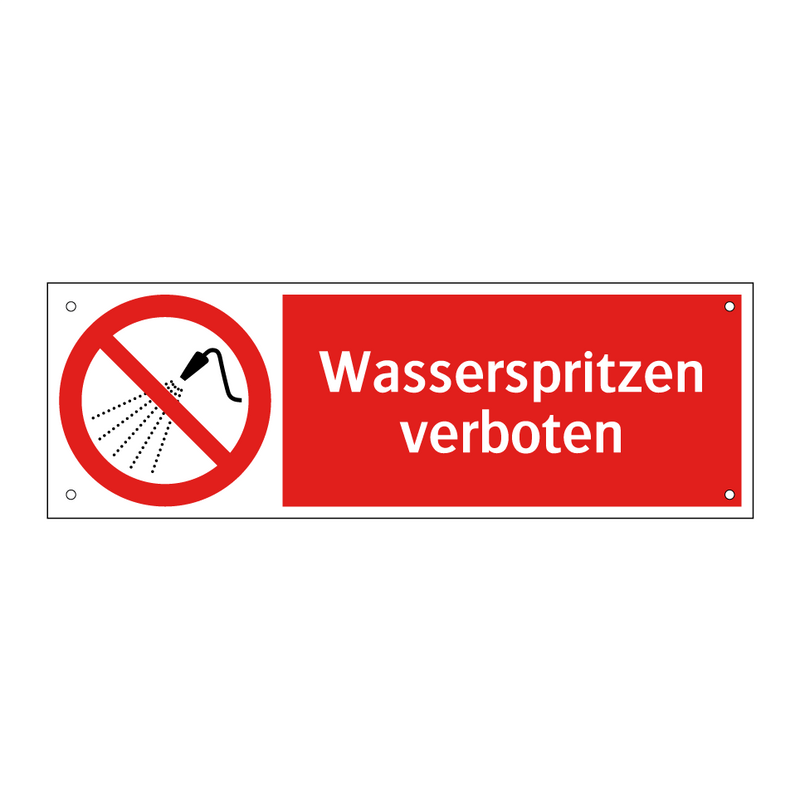 Wasserspritzen verboten