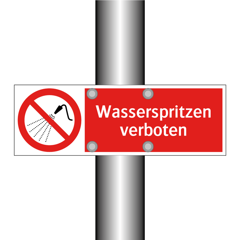 Wasserspritzen verboten