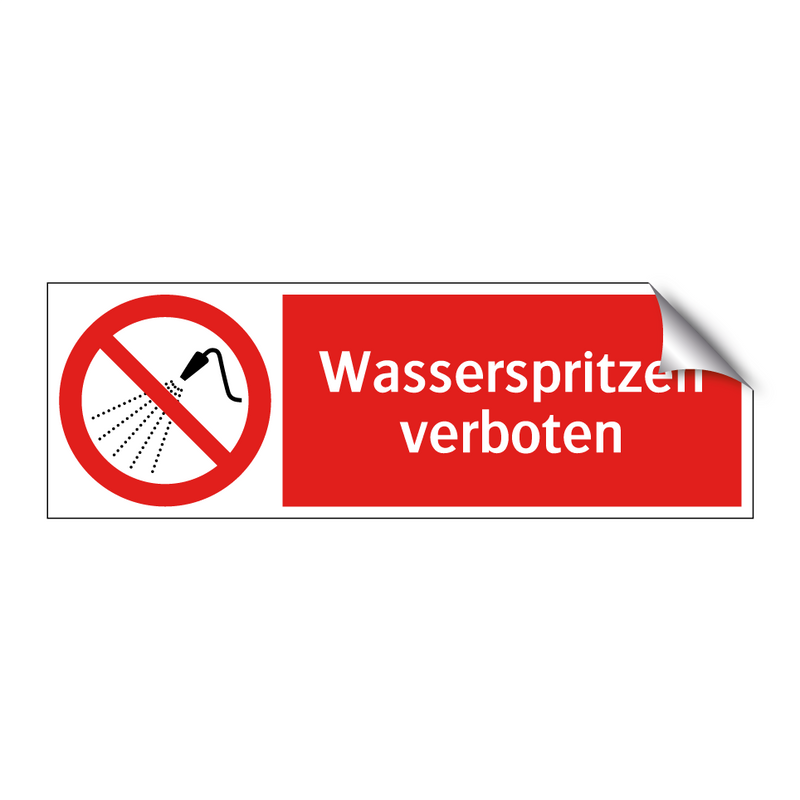 Wasserspritzen verboten