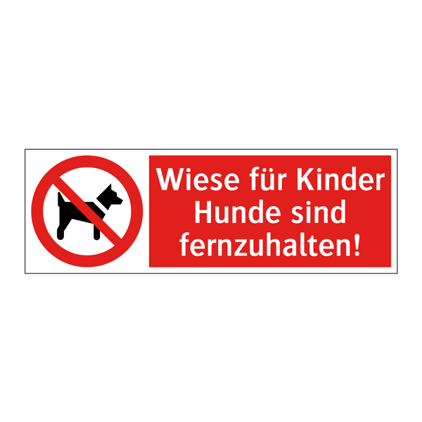 Wiese für Kinder Hunde sind fernzuhalten!