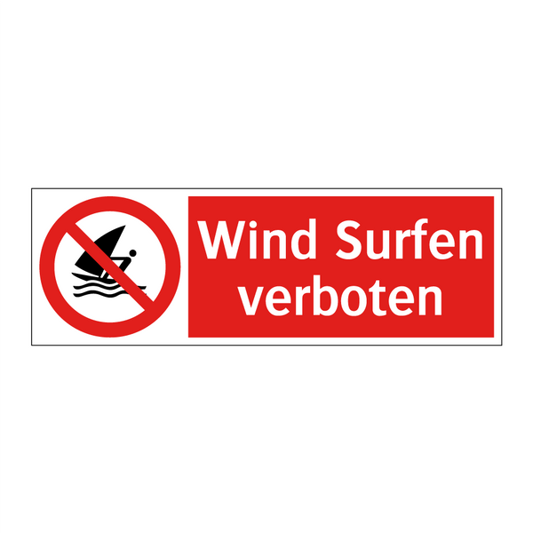 Wind Surfen verboten