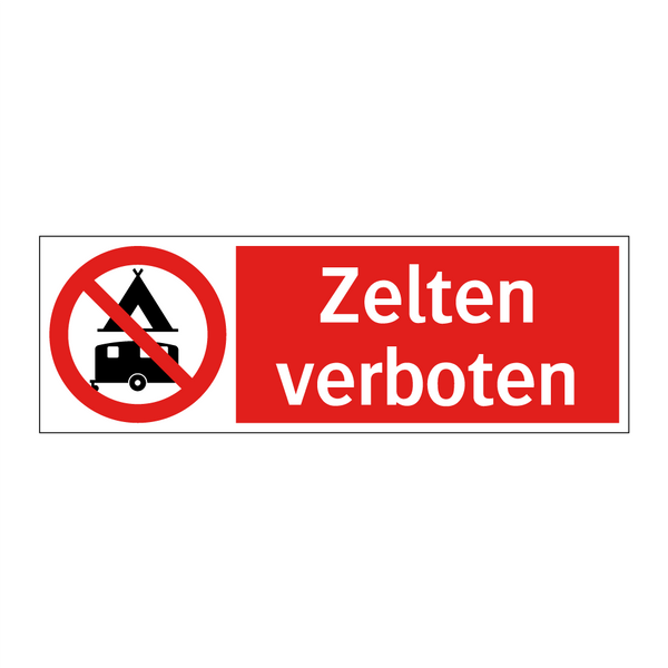 Zelten verboten