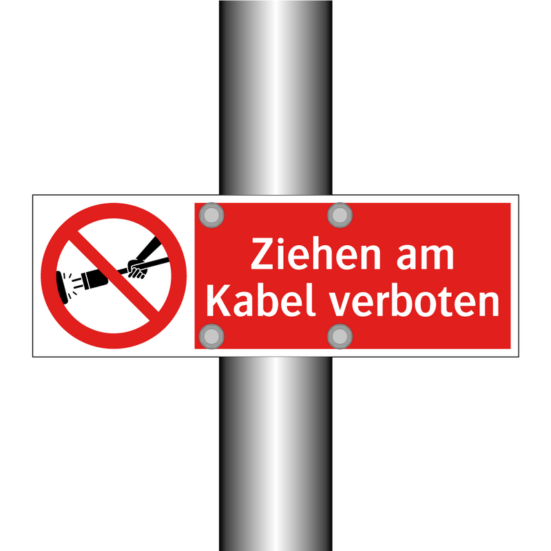 Ziehen am Kabel verboten