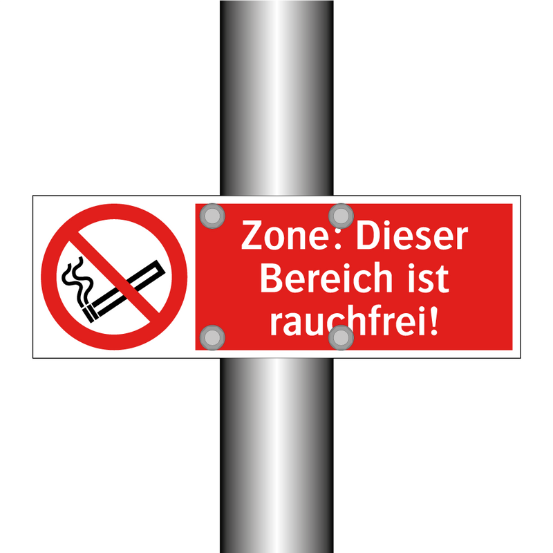 Zone: Dieser Bereich ist rauchfrei!