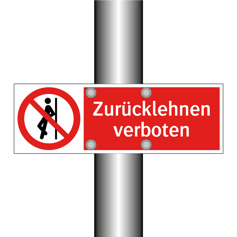 Zurücklehnen verboten