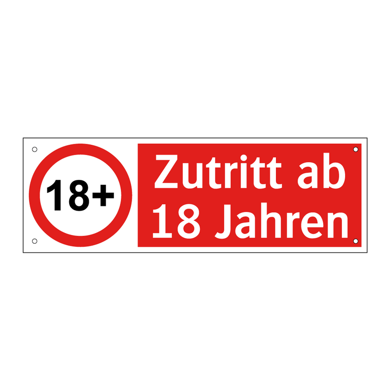 Zutritt ab 18 Jahren