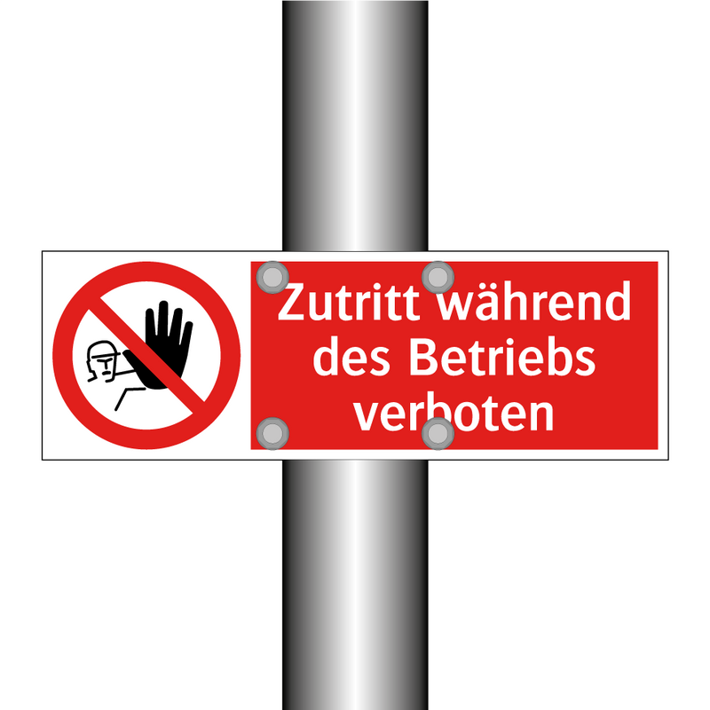 Zutritt während des Betriebs verboten